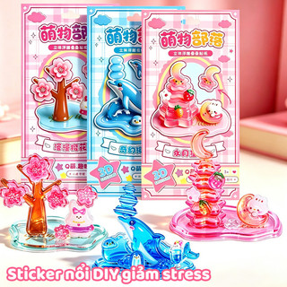 Sticker 3D nổi xếp chồng hoạt hình dễ thương đồ chơi trẻ em trang trí sáng tạo quà tặng bé hot