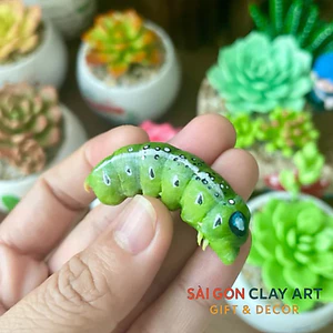 Combo 2 Chú Sâu bướm xanh nặn bằng đất sét