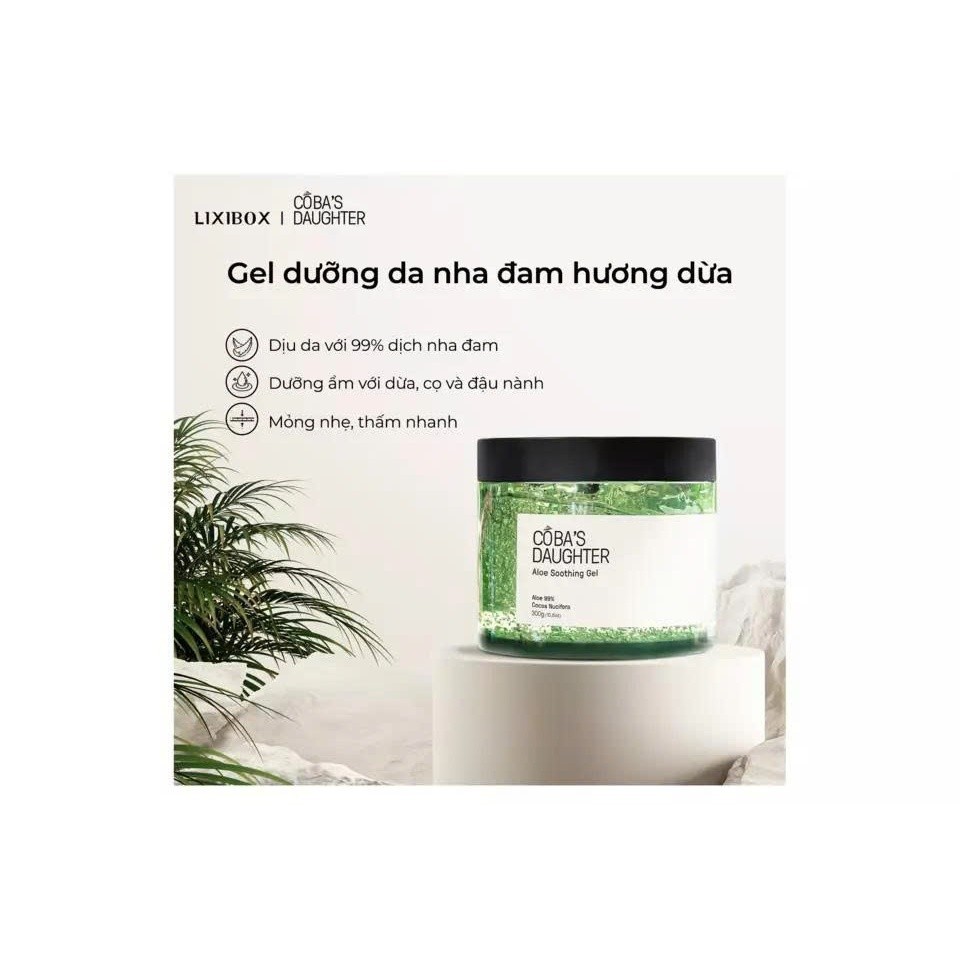 Gel dưỡng da nha đam hương dừa CoBa's Daughter Aloe Soothing Gel 300g