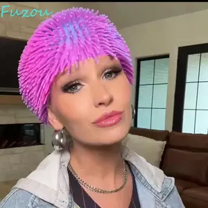 FUZOU Spiky Ball Prank Hat, Mũ tóc giả gai nhẹ mềm mại, Di động đa chức năng độc đáo Thoải mái khi mặc Mũ đội đầu đầy màu sắc Trang phục hóa trang