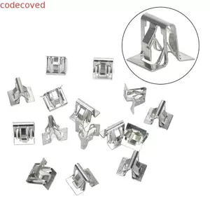 COCODECOVED 20 chiếc Kẹp buộc bảng điều khiển, Bảng điều khiển hình chữ U bằng thép Mn Kẹp giữ kim loại, Khóa kẹp cố định Dây buộc Orginazer ô tô Bảng điều khiển trung tâm trang trí
