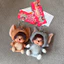 HK1 MONCHHICHI Plushie Tom và Jerry Sang Trọng Móc Khóa Mini Trang Phục Búp Bê Túi Charm Mặt Dây Chuyền Quà Tặng KH1