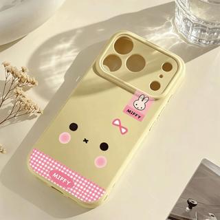Ốp lưng thỏ Miffy nơ caro hồng phù hợp với iPhone17promax 16/15/14/13/12