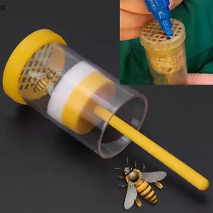 NS Pít tông Người nuôi ong Công cụ bắt ong Dụng cụ nuôi ong Ong thân thiện với ong Nữ hoàng Bee Marker Chai nuôi ong Cung cấp khung NS
