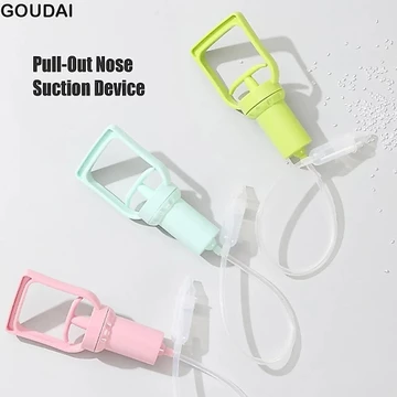 Máy làm sạch mũi cho trẻ sơ sinh GOUDAI, Máy hút chân không ngáy đầu silicon Máy hút mũi cho trẻ em, hút mũi chống chảy ngược di động có thể tái sử dụng Chăm sóc làm sạch có thể tái sử dụng