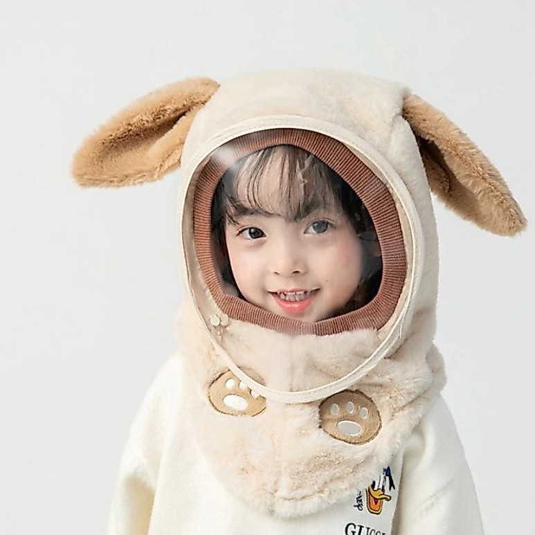 Mũ Len Lông Cừu Hạn Chế Gió Bụi Kèm Kính Bảo Vệ Đầu Thời Trang Chắc Chắn Ấm Áp
