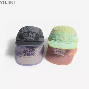 Mũ khô nhanh YUJUNI, Thiết kế dây rút Mũ bóng chày vành ngắn phong cách Nhật Bản, Xu hướng in chữ mỏng Mũ che nắng có thể điều chỉnh Unisex