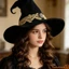 Mũ phù thủy Halloween Mũ phù thủy hóa trang có đính ren