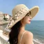 🔥có hàng sẵn🔥mũ rộng vành thời trang hè đi biển Pháp Ren Ren Mũ Rơm Nữ Mùa Hè Mát Mũ Chống Nắng Biển Đi Biển Mũ Chống Nắng Mũ Lớn Ống Hút Xô Chống Nắng