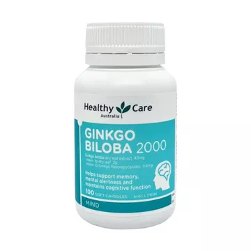 (Date 2028) Viên uống BỔ NÃO Heathy Care GINKGO BILOBA 2000mg, 100 viên