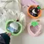 # HB # 1 Cái Túi đựng búp bê trang trí màu xanh lá cây dễ thương Túi trưng bày hình hoạt hình Kawaii Dâu tây sang trọng Túi trong suốt Mặt dây chuyền quà tặng cô gái.
