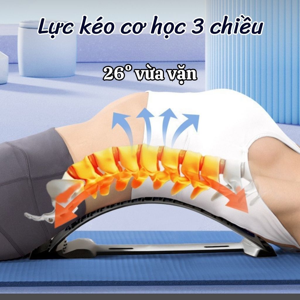 Khung Nắn Chỉnh Cột Sống Lưng 4 Mức Massage Thư Giãn Nhựa PP Cao Cấp Hỗ Trợ Giảm Đau Vai Gáy HOMIE