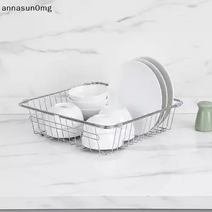 AA 1 Bộ sắp xếp bồn rửa bằng thép không gỉ có thể điều chỉnh với giỏ thoát nước chống trượt Tiết kiệm không gian để lưu trữ mặt bàn nhà bếp VN