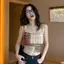 Khung Ảnh Hợp Thời Trang Mỹ Pure Desire Áo Vest Mùa Hè Nữ Không Tay Top Gợi Cảm Retro Ngoài Trời Mặc Cao Phố Dây Hàng Đầu VN