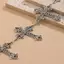 AqToCna Gothic Cross Có Thể Điều Chỉnh Y2K Thắt Lưng Màu Bạc Kim Loại Dây Thắt Lưng Cho Nữ Vintage Váy Thắt Lưng Thời Trang Cơ Thể Trang Sức Quà Tặng AqToCna