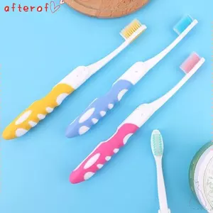 AFTEROF 6 cái / bộ Bàn chải đánh răng gấp, Bàn chải đánh răng du lịch bằng nhựa mềm, Dụng cụ làm sạch răng tiết kiệm không gian Mini sáng tạo Vệ sinh răng miệng