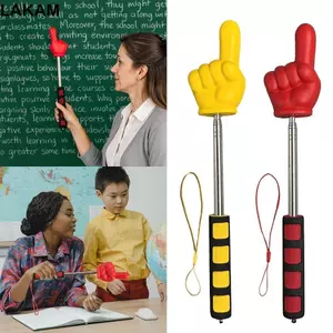 Gậy đọc sách ngón tay LAKAM, Thanh giảng dạy bằng kính thiên văn bằng thép không gỉ, Thiết kế ngón tay chuyên nghiệp Bảng trắng Con trỏ cầm tay Đồ dùng văn phòng trường học