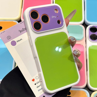 Ốp điện thoại va chạm 17 màu tức thì phù hợp cho vỏ điện thoại iPhone 17 / 16 Promax 14 / 13 Vỏ bảo vệ nút camera AI đa năng tối giản 12