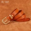 Thắt lưng da nữ 30516 / Lớp đầu tiên Da bò thuộc da / Chiều rộng 2,8cm / Khóa chốt đồng nguyên khối / Handmade / Phong cách Retro Hồng Kông / Quần jean Phụ kiện thay thế thắt lưng phù hợp