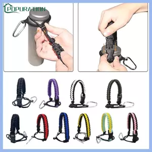 POP Giá Đỡ Bình Nước Paracord Tay Cầm Mang Dây Đeo Bình Nước Có Nhẫn Carabiner Cho Chai Nước