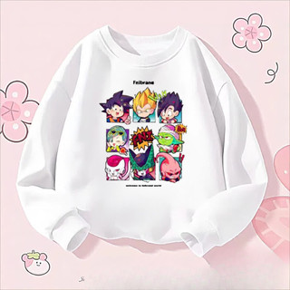 Dragon Ball Bé Trai Áo Chui Đầu Cổ Tròn Dài Tay Nhẹ Hoạt Hình In Hình Thường Ngày Thoải Mái Thời Trang Trang Trang Phục Hàng Ngày