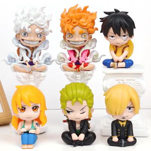 Một Mảnh Tượng Ngồi Tư Thế Anime Đồ Chơi Hợp Thời Trang Để Bàn Xe Trang Trí Búp Bê