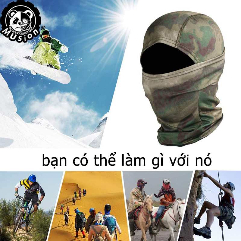 Musion Ninja Dust Balaclava - Khăn trùm đầu thoáng khí và chống nắng dành cho người lái xe máy