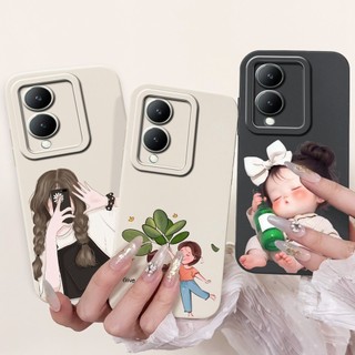 Vỏ Bảo Vệ Camera Cho Vivo Y17s 2023 Ốp Lưng Mèo Thỏ Hoạt Hình Dễ Thương Vỏ Silicon Mềm Cho VivoY17s Y 17s Vỏ Điện Thoại