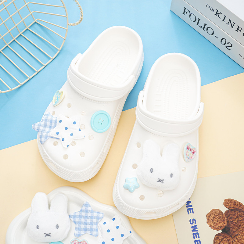 Phụ Kiện Giày Lỗ Miffy Thỏ Ngôi Sao Hoa Dễ Thương, Phù Hợp crocs, DIY, Có Thể Tháo Rời, Phong Cách ins