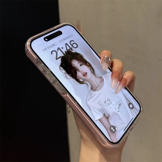 2in1 Đựng Thẻ Khe Cắm Ví Ảnh Túi Màu Kẹo Trong Suốt Cho iPhone 16 15 14 13 12 11 Pro Max TPU + PC Vỏ Chống Sốc