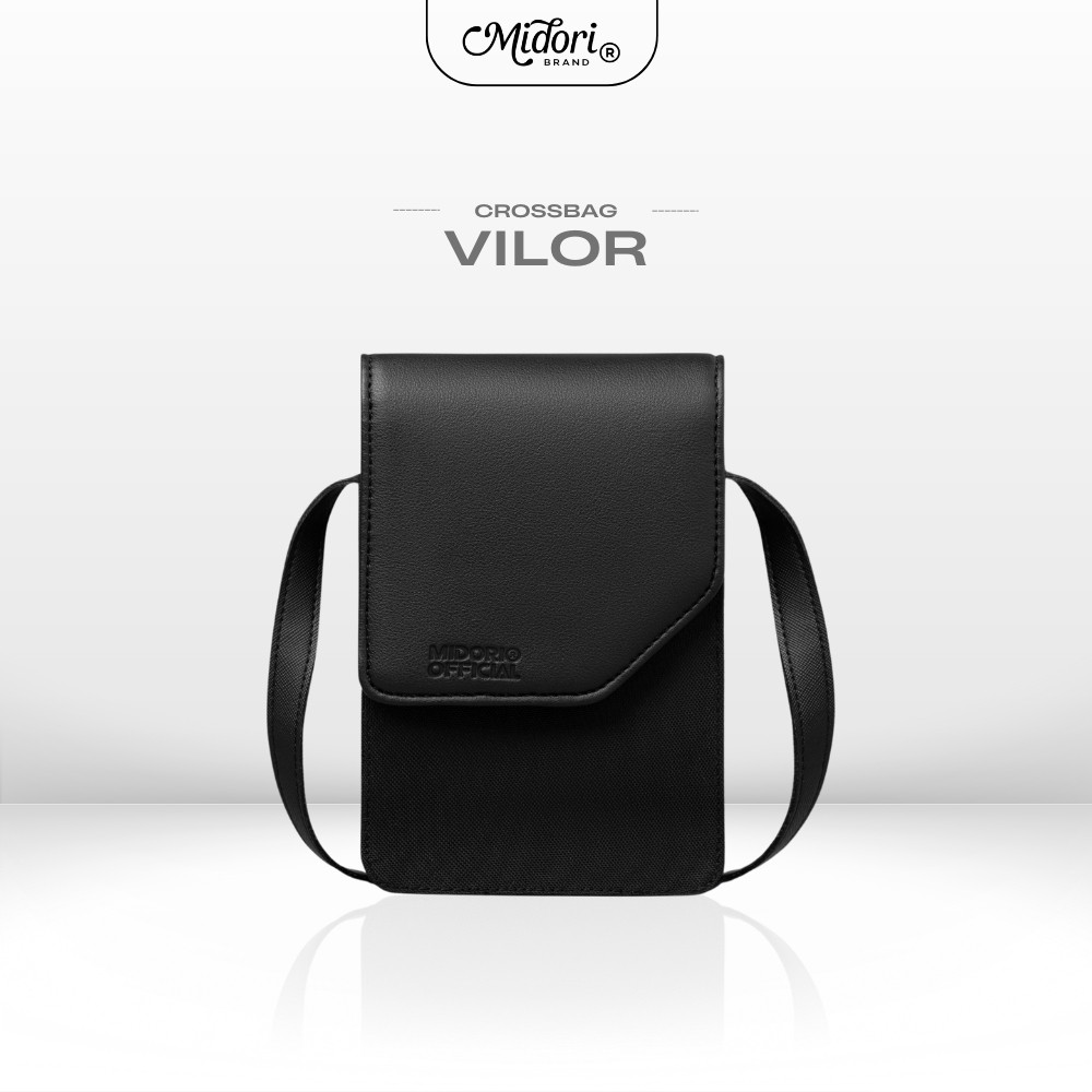 Túi Đeo Chéo VILOR Vải Polyester Phối Da PU Nam Nữ Thời Trang Du Lịch Trượt Nước | MIDORI FOR MAN