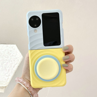 Ốp điện thoại gấp cho Oppo Find N3 Flip Boyang Design Vỏ điện thoại tpu cứng hình tròn tương phản đơn giản