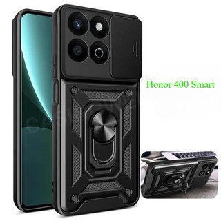 Ốp Cho Honor 400 Smart X7d Honor400 200 Smart Pro Lite X6c X7c X8C X5B Plus 5G 4G 2025 Vỏ Điện Thoại Kim Loại Giáp Vòng Giá Đỡ Đẩy Kéo Camera Chống Sốc Ốp Lưng Bảo Vệ