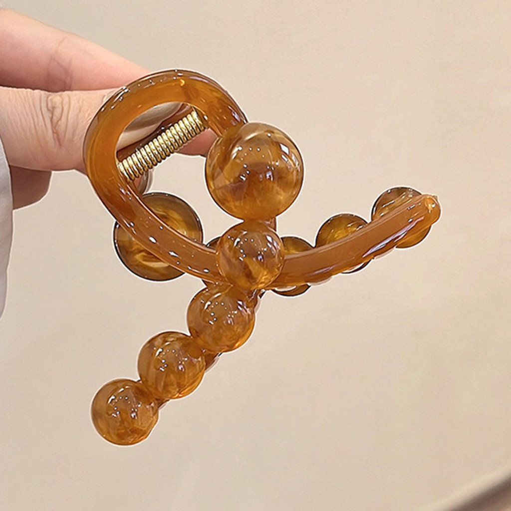 Kẹp Móng Vuốt Tóc Nữ Có Hạt Tròn, Chống Trơn Trượt Phù Hợp Tóc Dày Và Mỏng