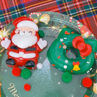 [Đến 3-5 ngày] -Bộ đồ chơi bóp Giáng sinh - Trang trí giảm căng thẳng ông già Noel & bánh gừng bằng nhựa cao cấp cho bàn làm việc, quà tặng, trẻ em từ 7 tuổi trở lên, ủng hộ bữa tiệc lễ hội 6-8cm