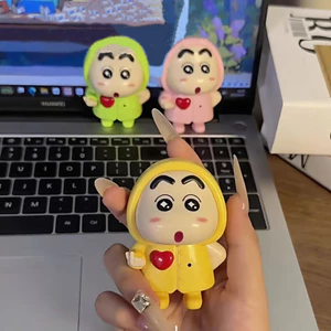 Ghi Âm Mới Crayon Shin-Chan Dạ Quang Búp Bê Cảm Ứng Dễ Thương Mặt Âm Thanh 'I LOVE YOU 'Cặp Đôi Móc Khóa Đồ Chơi Mặt Dây Chuyền Trẻ Em Bé Gái Quà Tặng