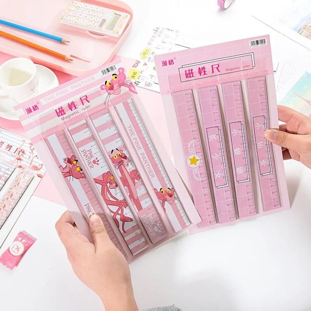Set 4 cây Thước dẻo 18cm họa tiết Kawaii dễ thương
