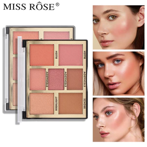 MISSROSE Đa Năng Mở Rộng Màu Sắc Highlighter Blush Palette Pearlescent Với Nhấp Nháy Làm Sáng Matte Blush Bảng Màu Tất Cả Trong Một