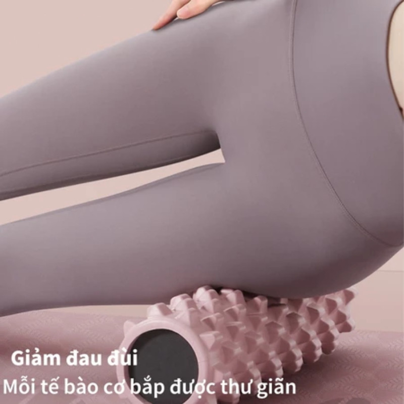 Con Lăn Massage Gai Nhọn 45cm - Giảm Đau & Giãn Cơ Hiệu Quả, Chất Liệu Xốp Cao Cấp Cho Yoga/Gym