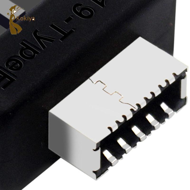 Kokiya USB 3.1 3.2 Pin Loại A Key Front Panel Adapter USB3 19P 20P sang Type E Header Converter, USB C Header Adapter