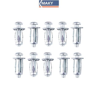 Onetimingcool 10 Chiếc M5 / M6 Jack Nuts Xe Kim Loại Vít Cánh Hoa Hạt Vít Cho Rỗng Tường Sắt Da VN