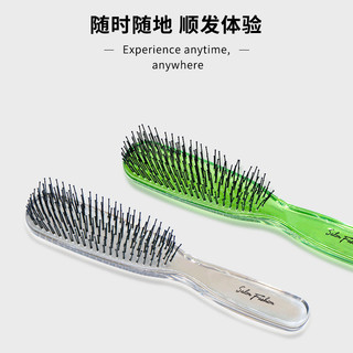 Conjoined Lớn Cong Lược Thẳng Tóc Làm Tóc Lược Di Động Tay Cầm Bằng Nhựa Sườn Lược Lược Nhựa IXGN