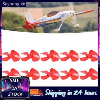 Soyoung FTVOGue 10pcs Propeller 4 Blades Vật liệu gió mạnh Trọng lượng nhẹ 40mm DIY Đồ chơi DIY SHIP Model RC Thuyền Vệ sinh Khoa học và Giáo dục Đồ chơi (Đỏ)