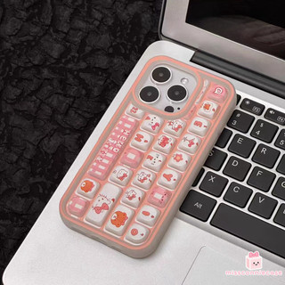 Ốp Lưng Cho Iphone 16 12 14 15 17 13 11 Pro Max Air 14 8 16 7 6 15 Plus XR X XS MAX SE 2020 Hoa Lãng Mạn Dễ Thương HelloKitty Giải Trí 3D Bàn Phím