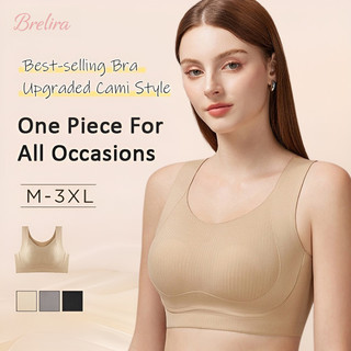 Bộ đồ lót Brelira với bra full cup giúp ngực lớn trông nhỏ gọn, chống chảy xệ, chất liệu mềm mại, không gọng.