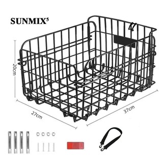 Giá đỡ phía sau và giỏ xe đạp gấp gọn, tiện lợi cho việc chở hàng