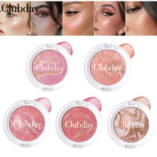 Bột Nướng Lấp Lánh Ba Màu Độ Bóng Cao Blush Làm Sáng Da Mặt Rouge Một Đĩa Đa Năng Dễ Dàng