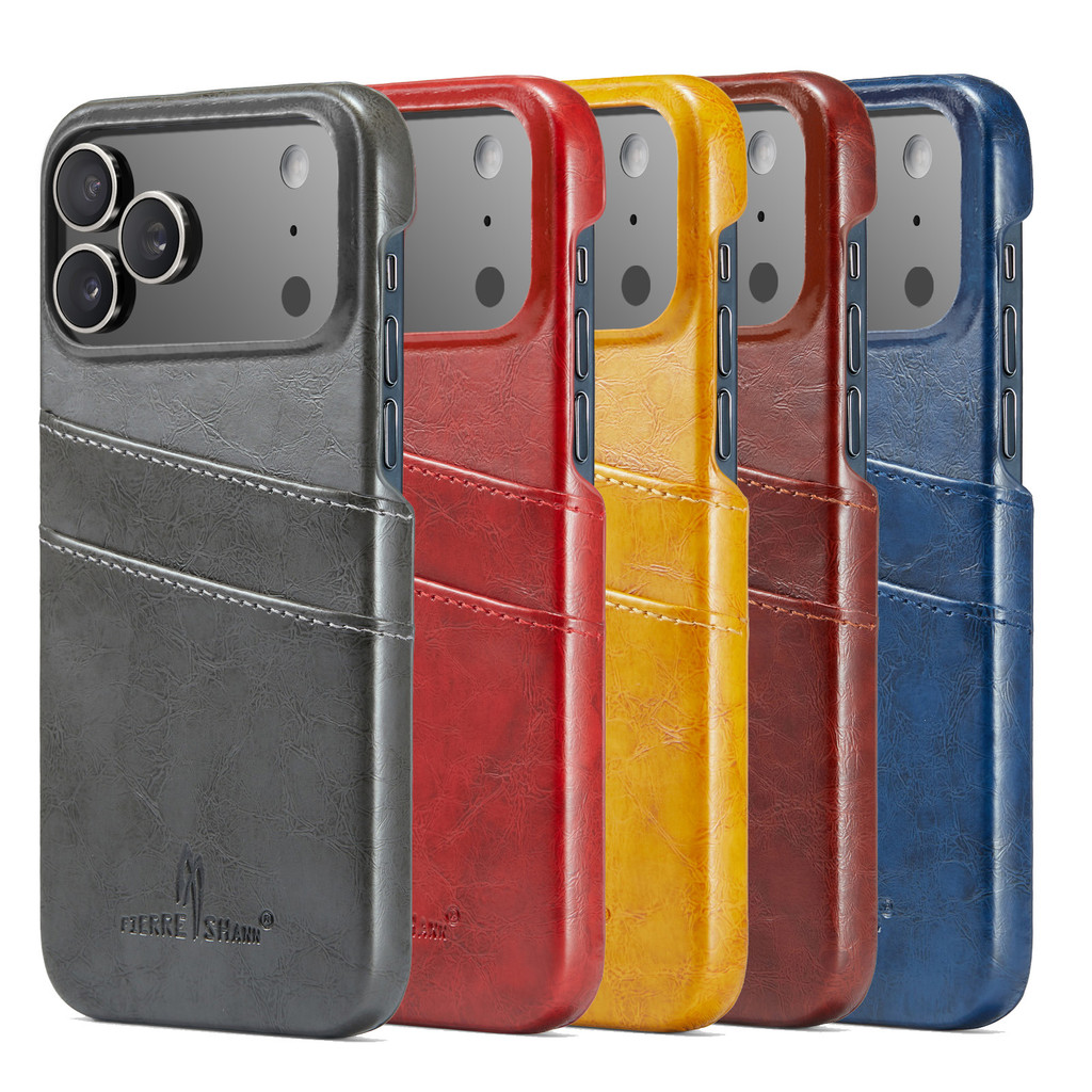Ví Da Khe Cắm Thẻ Ốp Lưng Điện Thoại IPhone 17 Air 16 15 14 Plus 13 12 Mini 11 Pro Max Có Vỏ Bảo Vệ Chống Sốc Cứng
