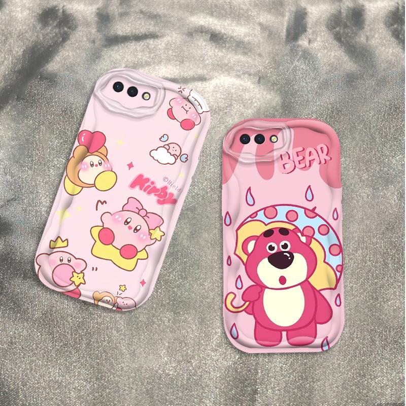 Ốp Silicon Hoạt Hình Cho OPPO A3S A1K A12E AX5 Realme C2 Bảo Vệ 3D Vỏ Điện Thoại Mềm TPU Lotso Bear Kirby Ốp Lưng Chống Sốc