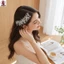2 Chiếc Tay Pha Lê Ngọc Trai Hoa Phụ Kiện Tóc Đế Hợp Kim Thoải Mái Phù Hợp Với Nữ Bé Gái